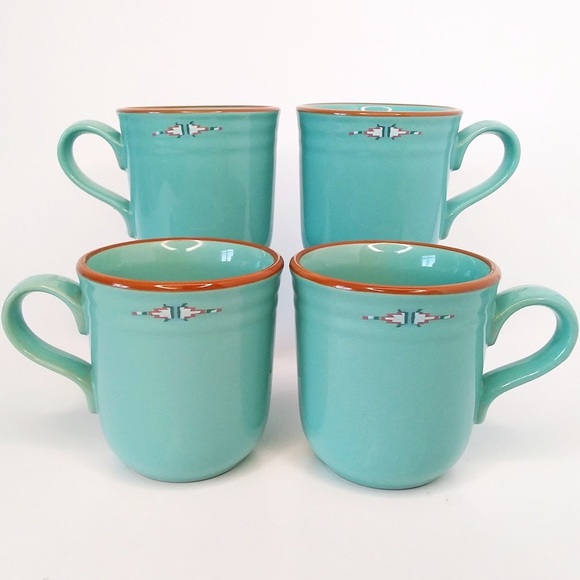 Noritake BOULDER RIDGE 4 Southwestern coffee mugs - Picture 1 of 6